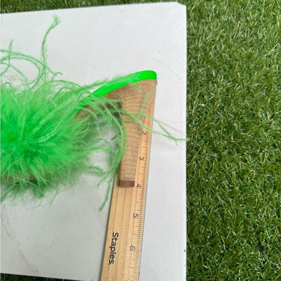 Brother Vellies Green Palms Feather Mules size 6 women - Picture 8 of 12